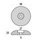 Flange Anode Zinc from 50 to 140mm Dia - 800100X - Rakicevic